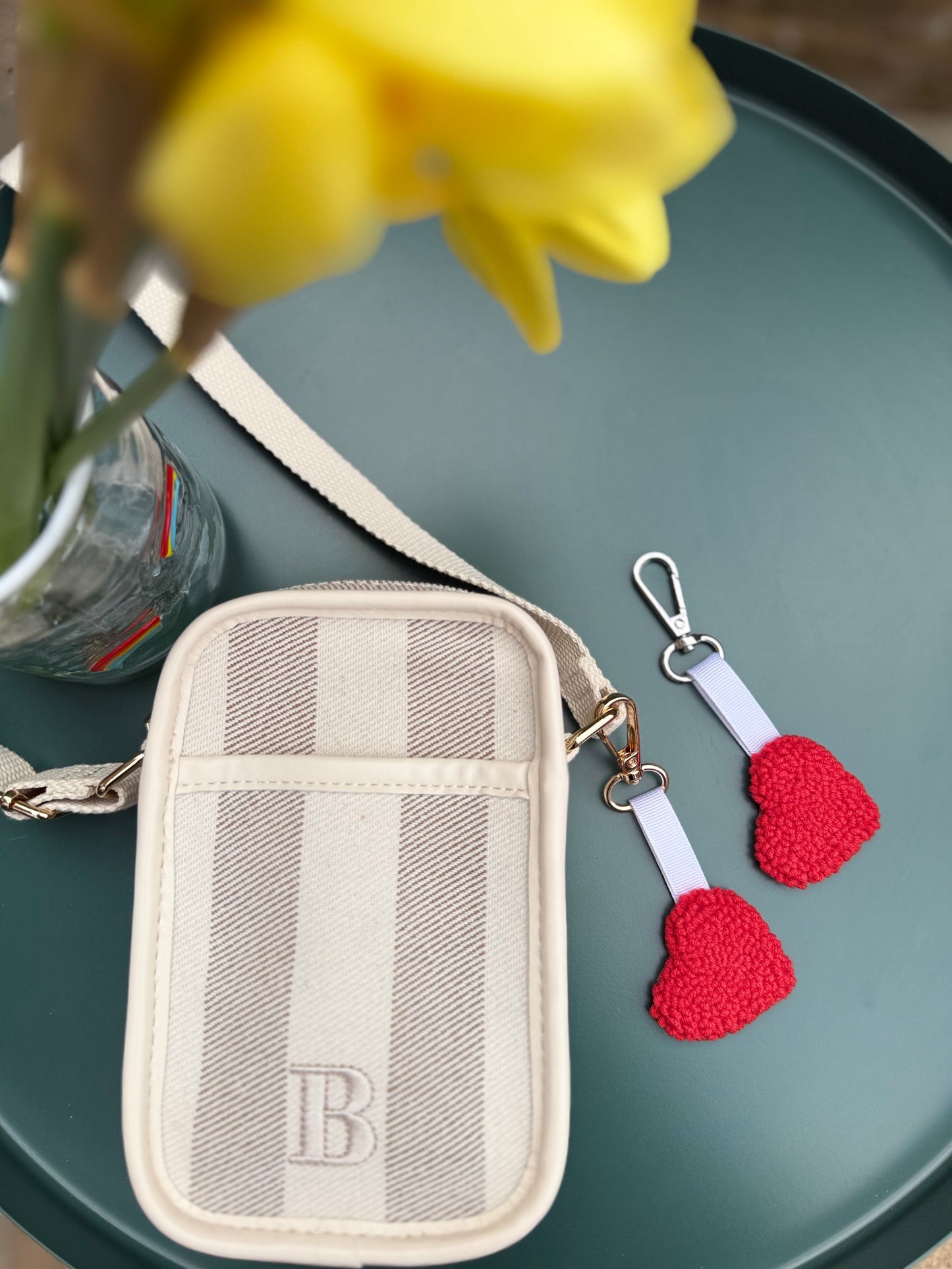 Handmade Punch Needle Keychains – Heart, Smiley & Shell Designs Full of Texture & Joy