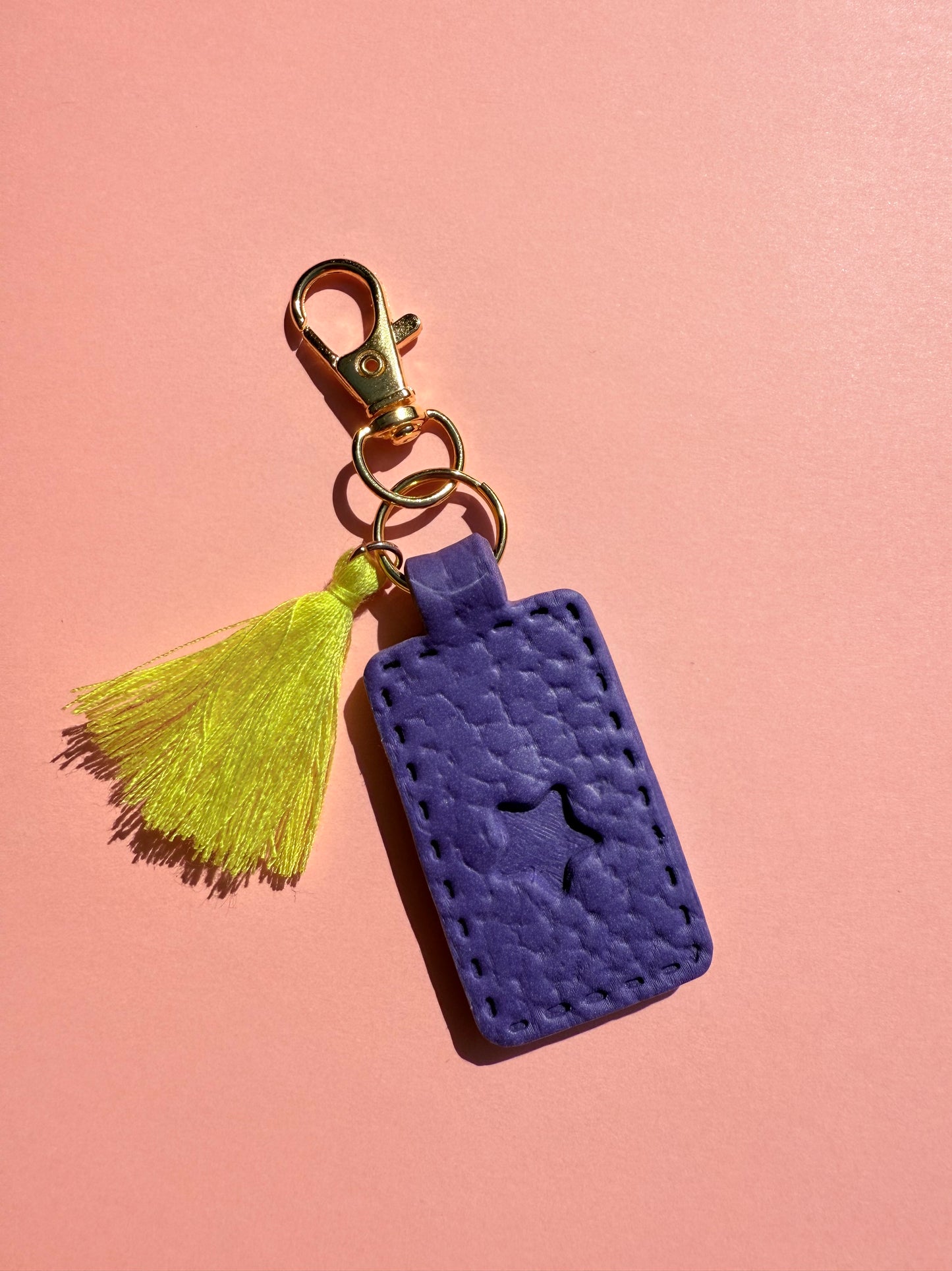 Purple Polymer Clay & Tassel Keychains – Colorful, Fun & One-of-a-Kind