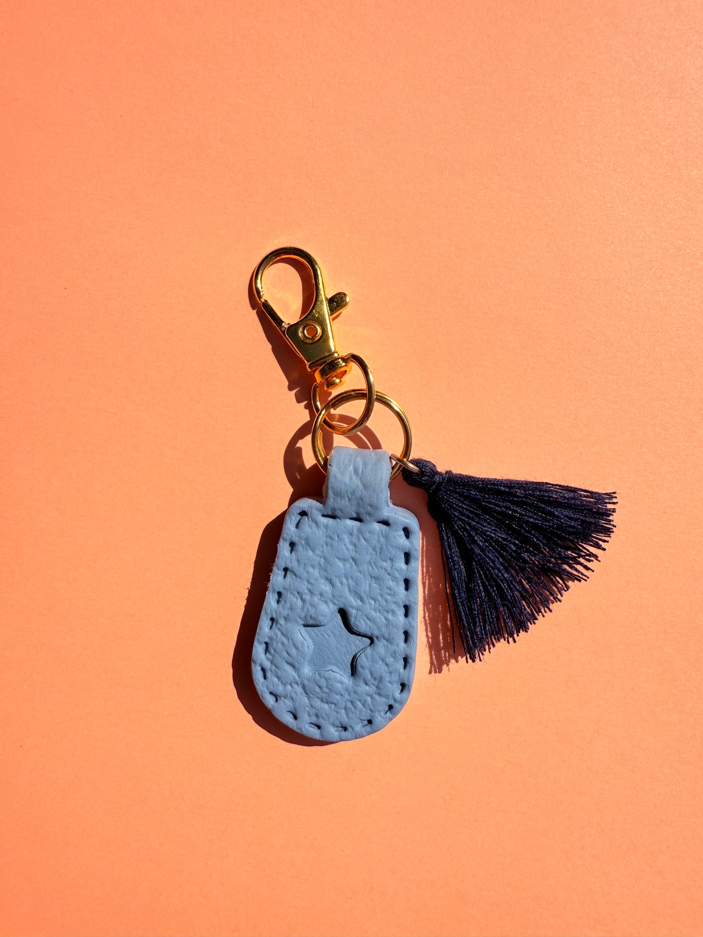 BlueGrey Polymer Clay & Tassel Keychains – Colorful, Fun & One-of-a-Kind