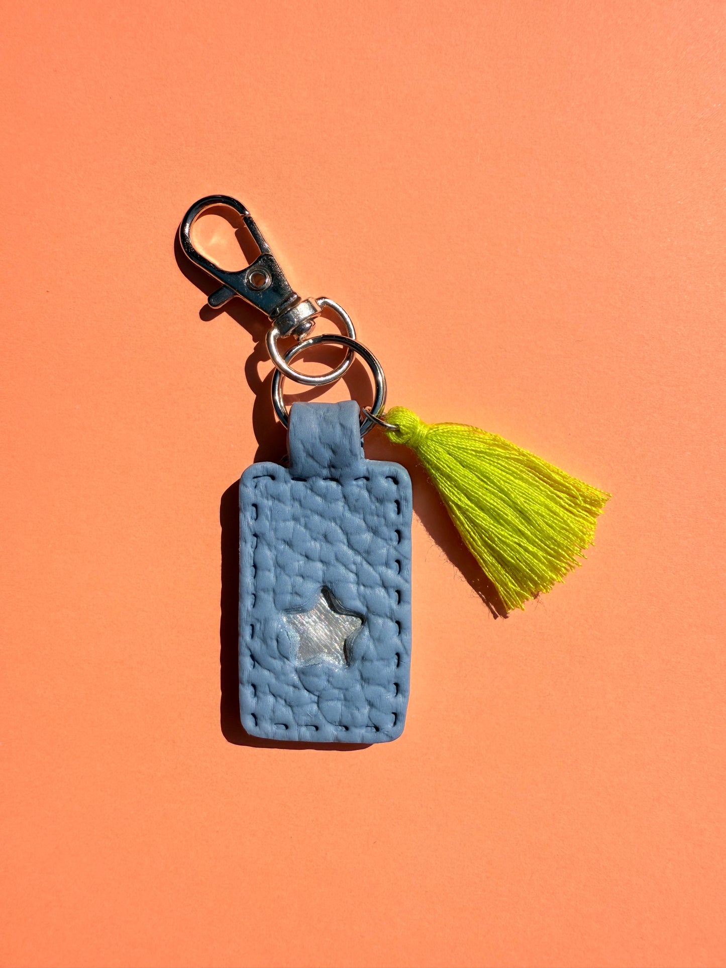 BlueGrey Polymer Clay & Tassel Keychains – Colorful, Fun & One-of-a-Kind