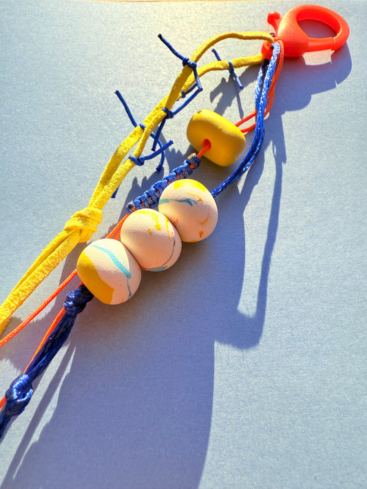 "SUMMER" Polymer Clay Bead Keychains – Colorful, Fun & Full of Personality