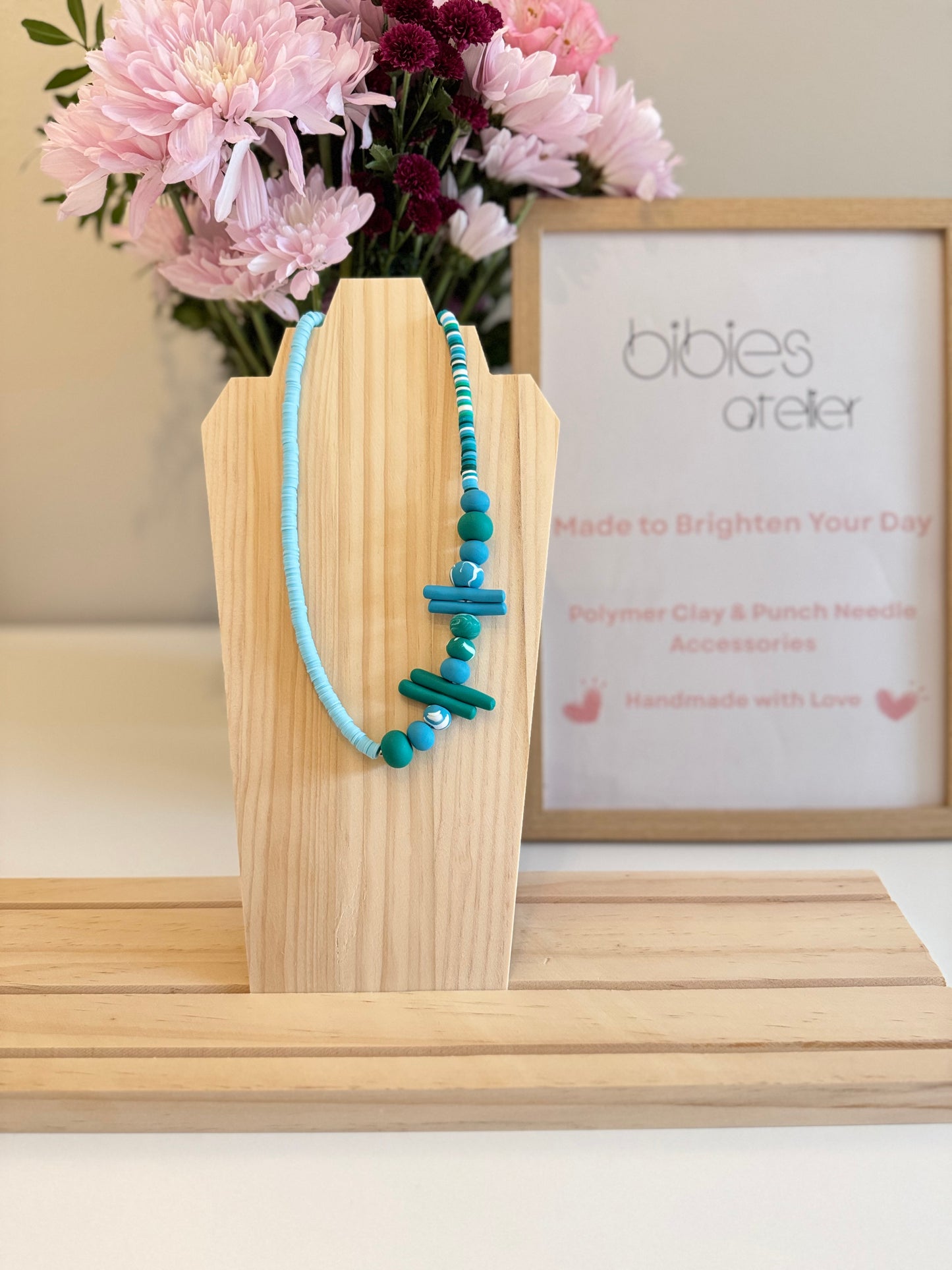 Coastal Walk - Handmade Polymer Clay Necklace