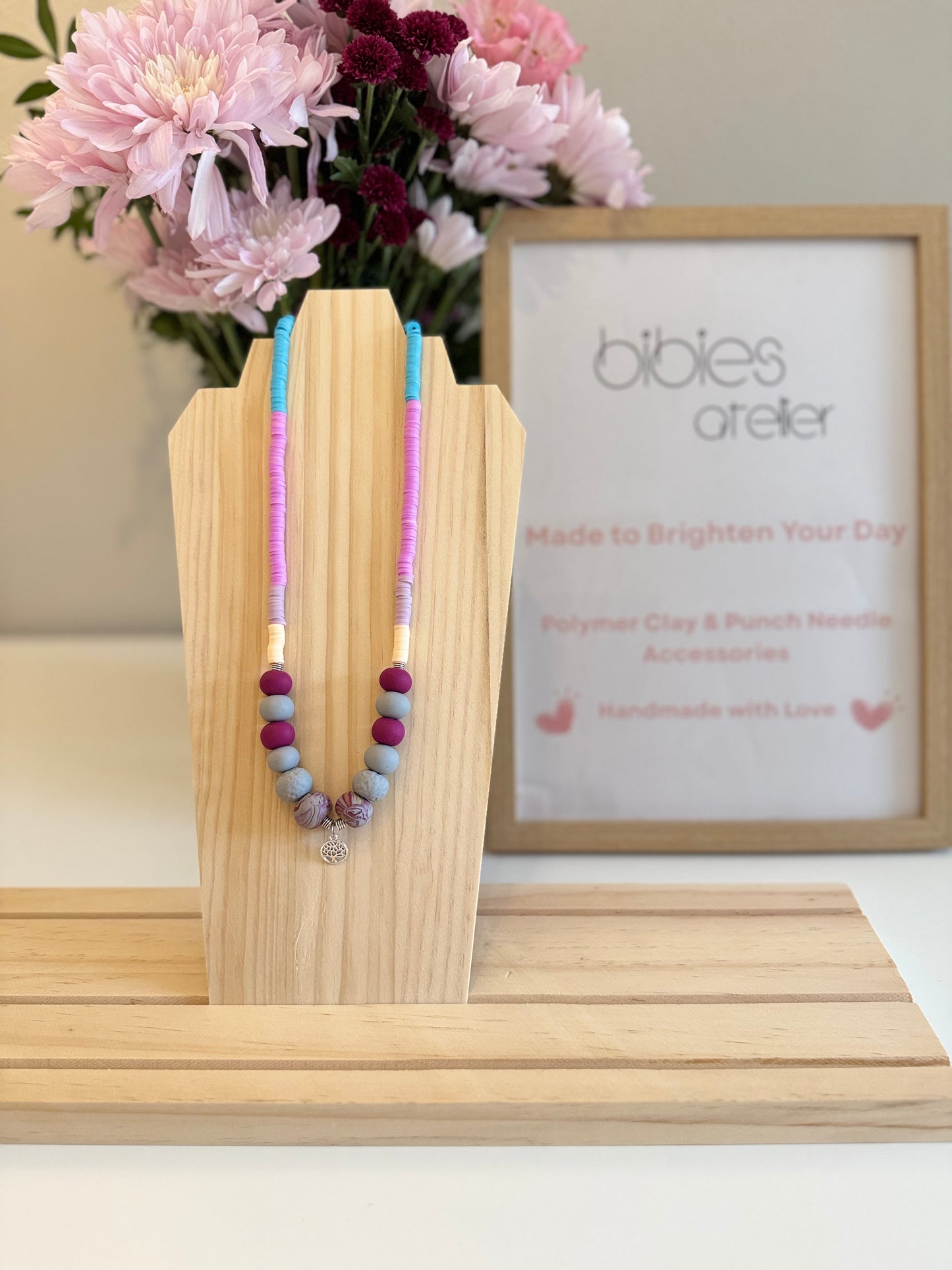 Honey Glow - Handmade Polymer Clay Necklace