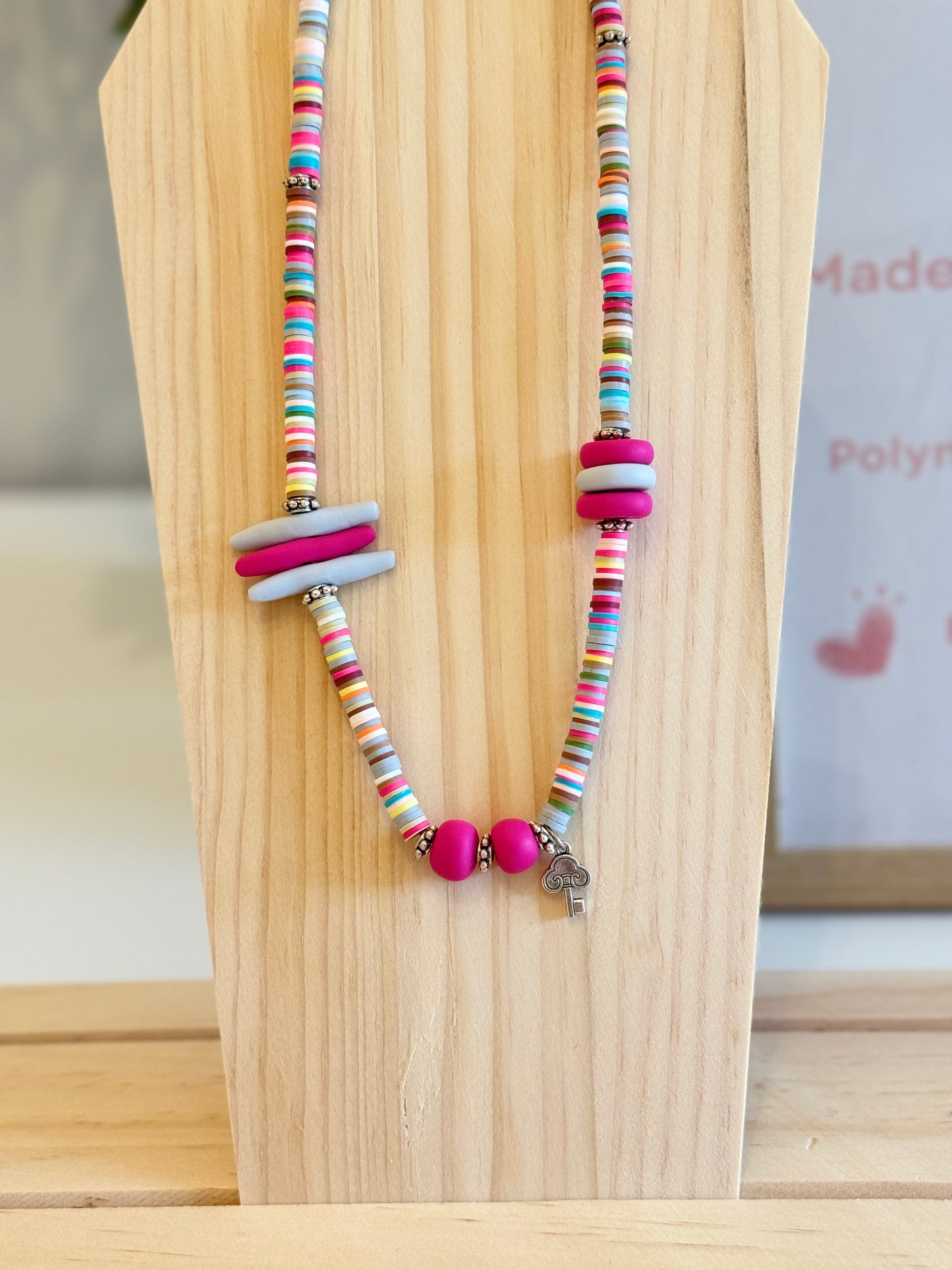 Lavender Field - Handmade Polymer Clay Necklace