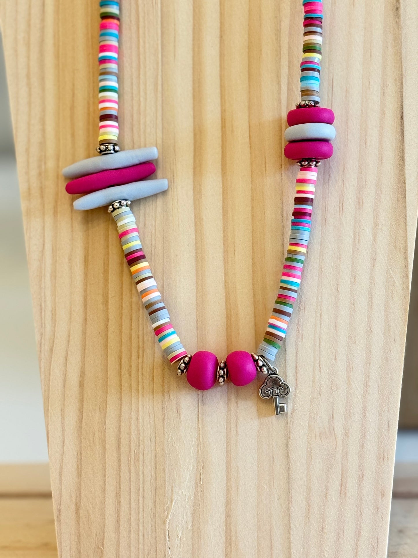 Lavender Field - Handmade Polymer Clay Necklace