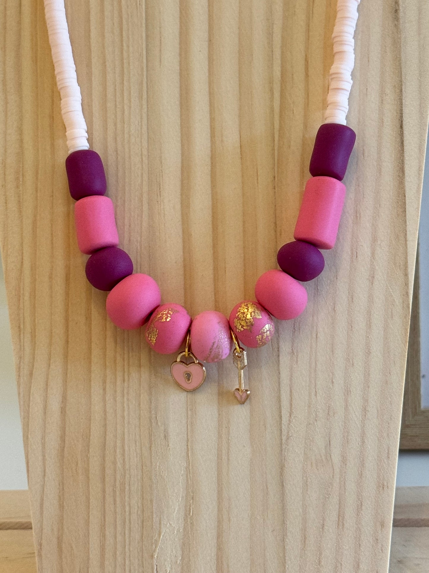 Pink Lemonade - Handmade Polymer Clay Necklace