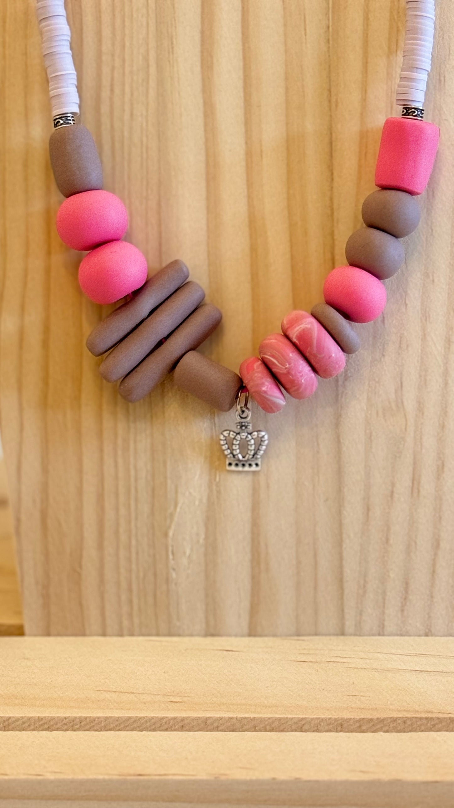 Queen B - Handmade Polymer Clay Necklace