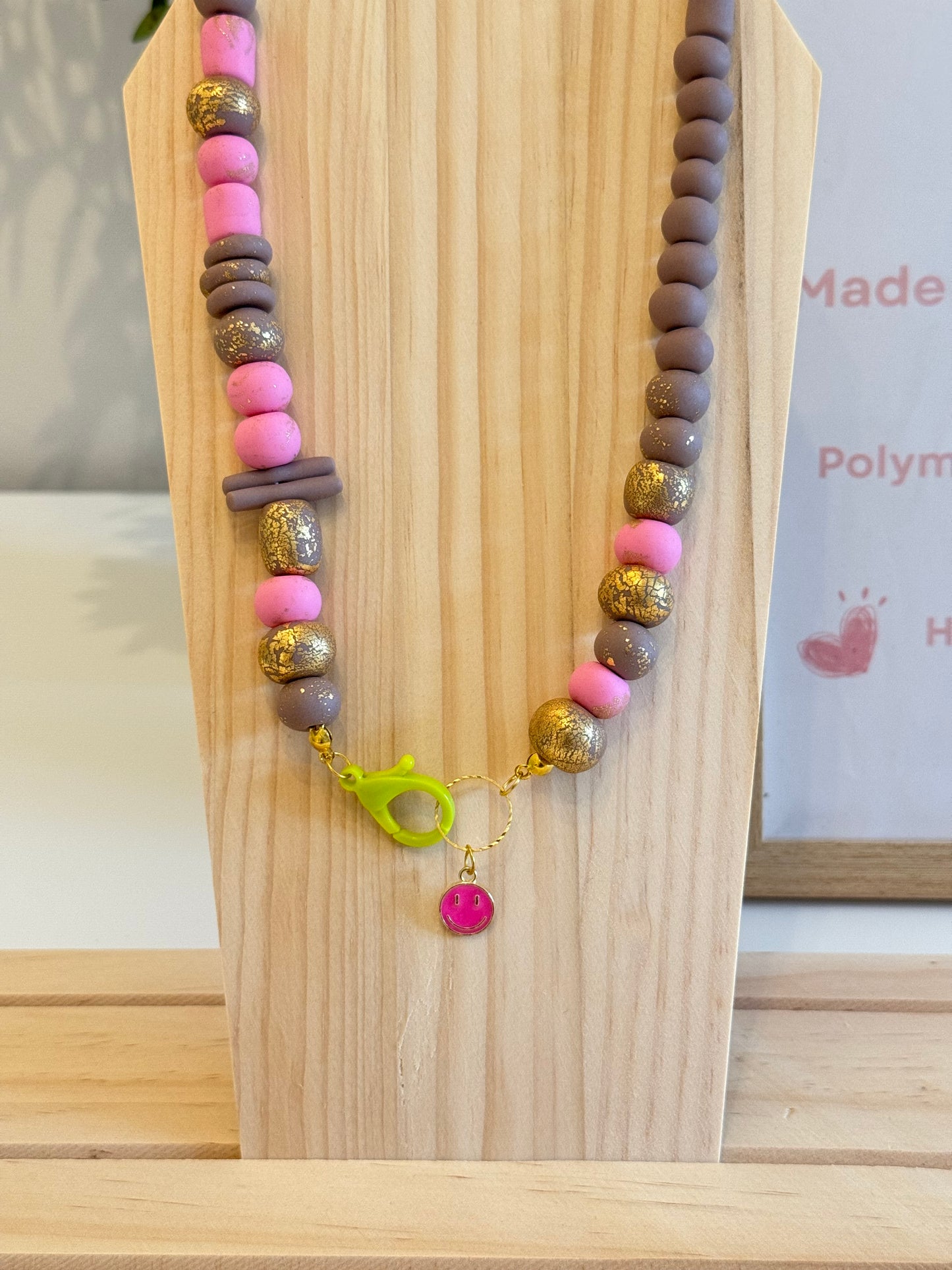 Smiley Days - Handmade Polymer Clay Necklace