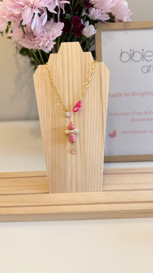 Diamond Chain - Handmade Polymer Clay Necklace