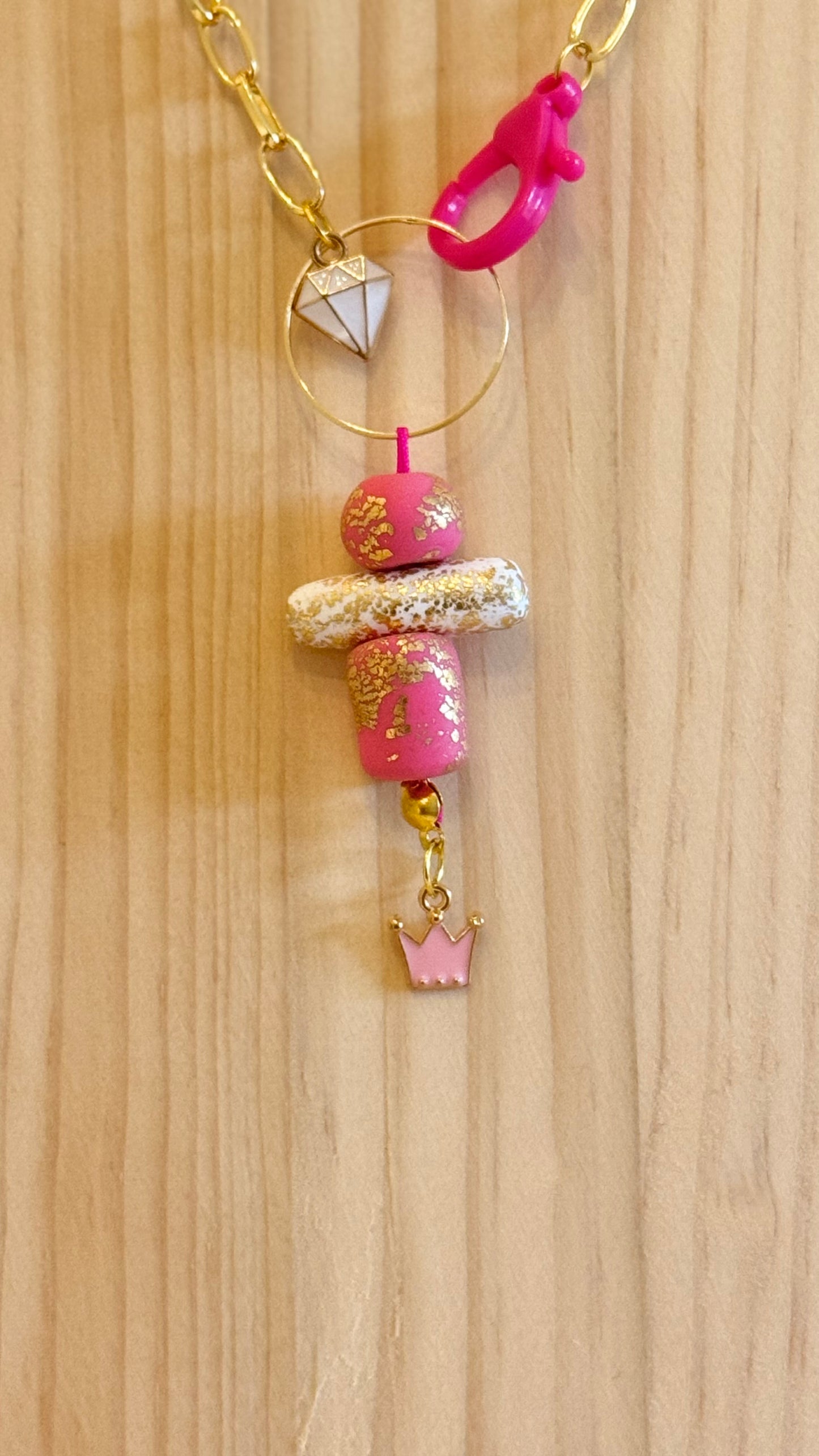 Diamond Chain - Handmade Polymer Clay Necklace