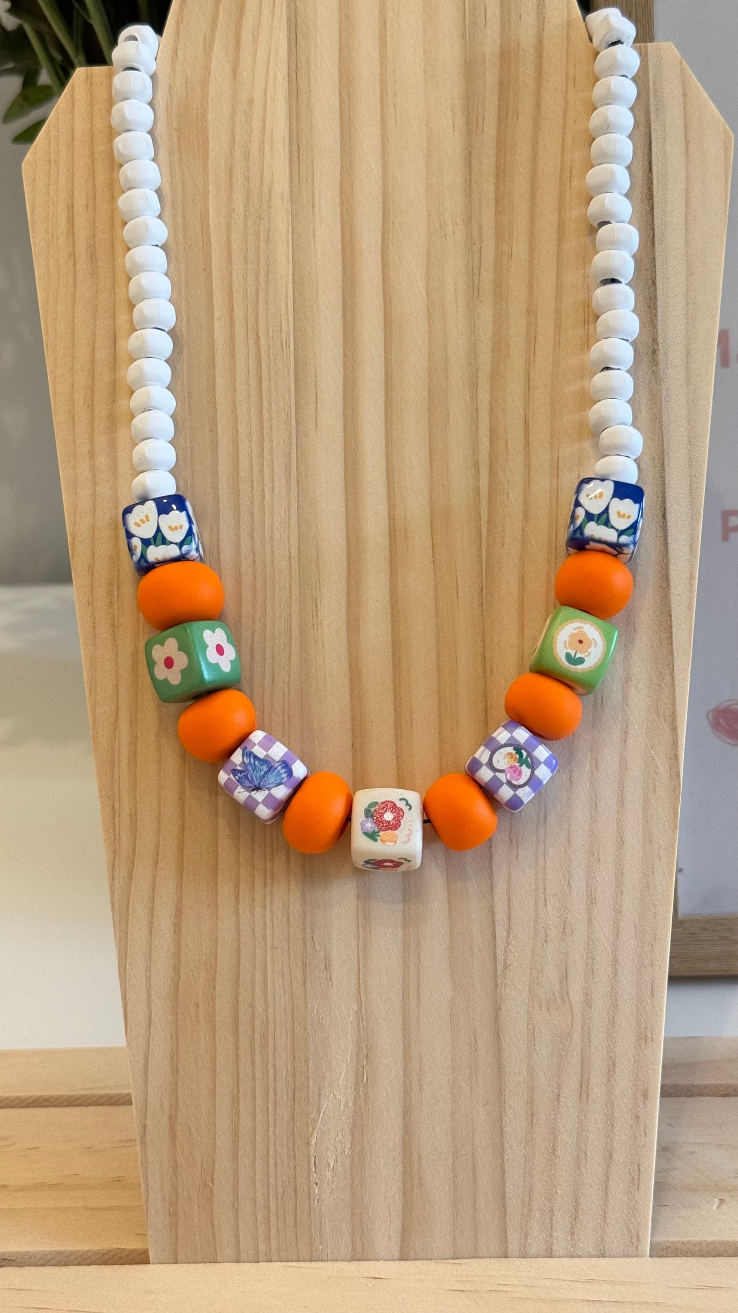 Portobello Bloom - Handmade Polymer Clay Necklace