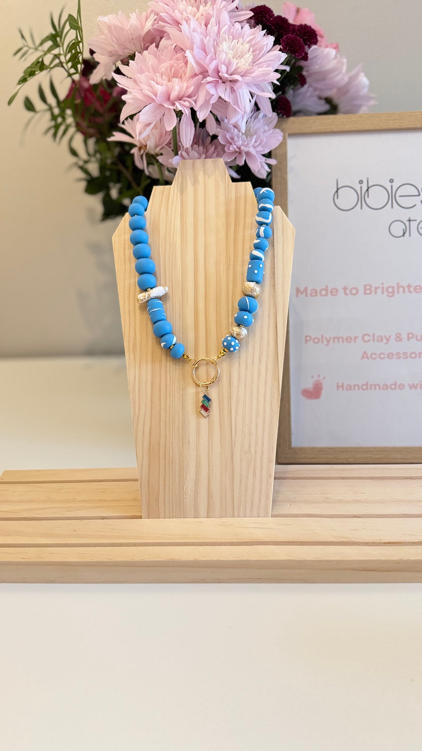 Brighton Breeze - Handmade Polymer Clay Necklace