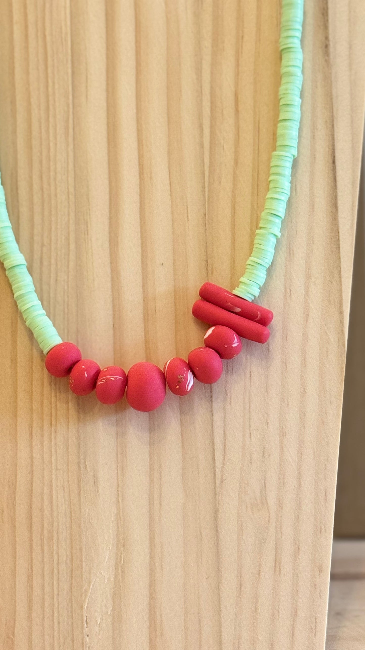 Mint Meadow - Handmade Polymer Clay Necklace