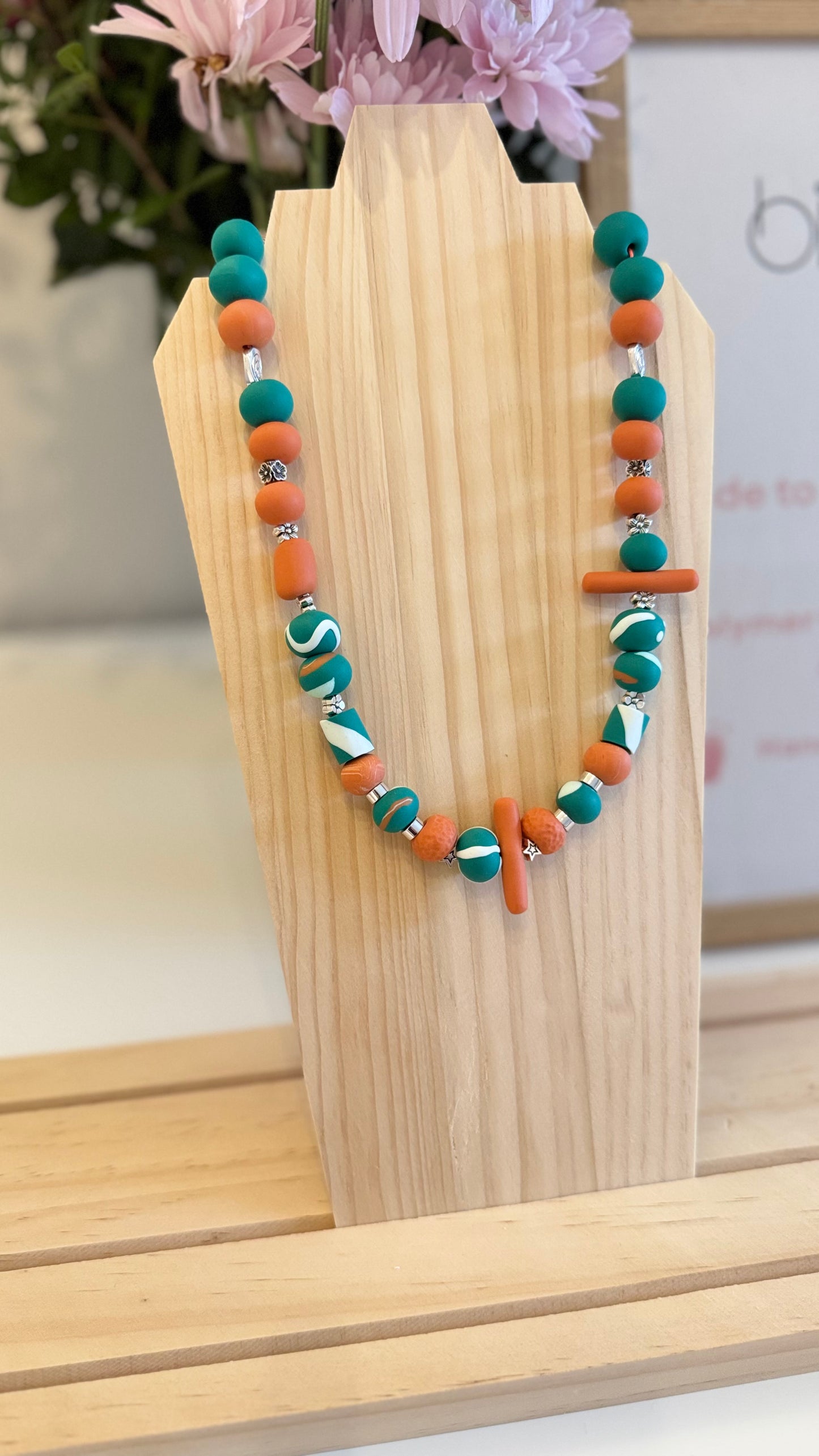 Kensington Kiss - Handmade Polymer Clay Necklace