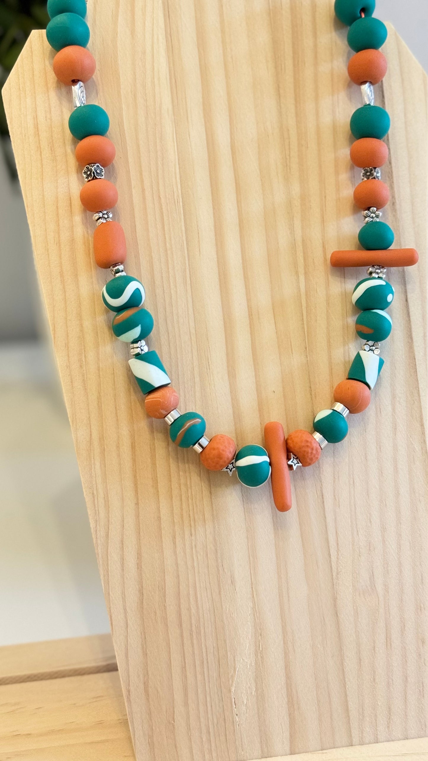 Kensington Kiss - Handmade Polymer Clay Necklace