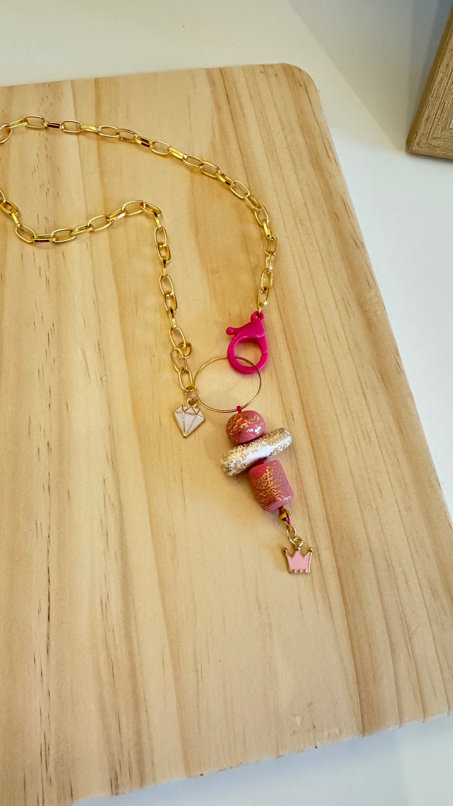 Diamond Chain - Handmade Polymer Clay Necklace
