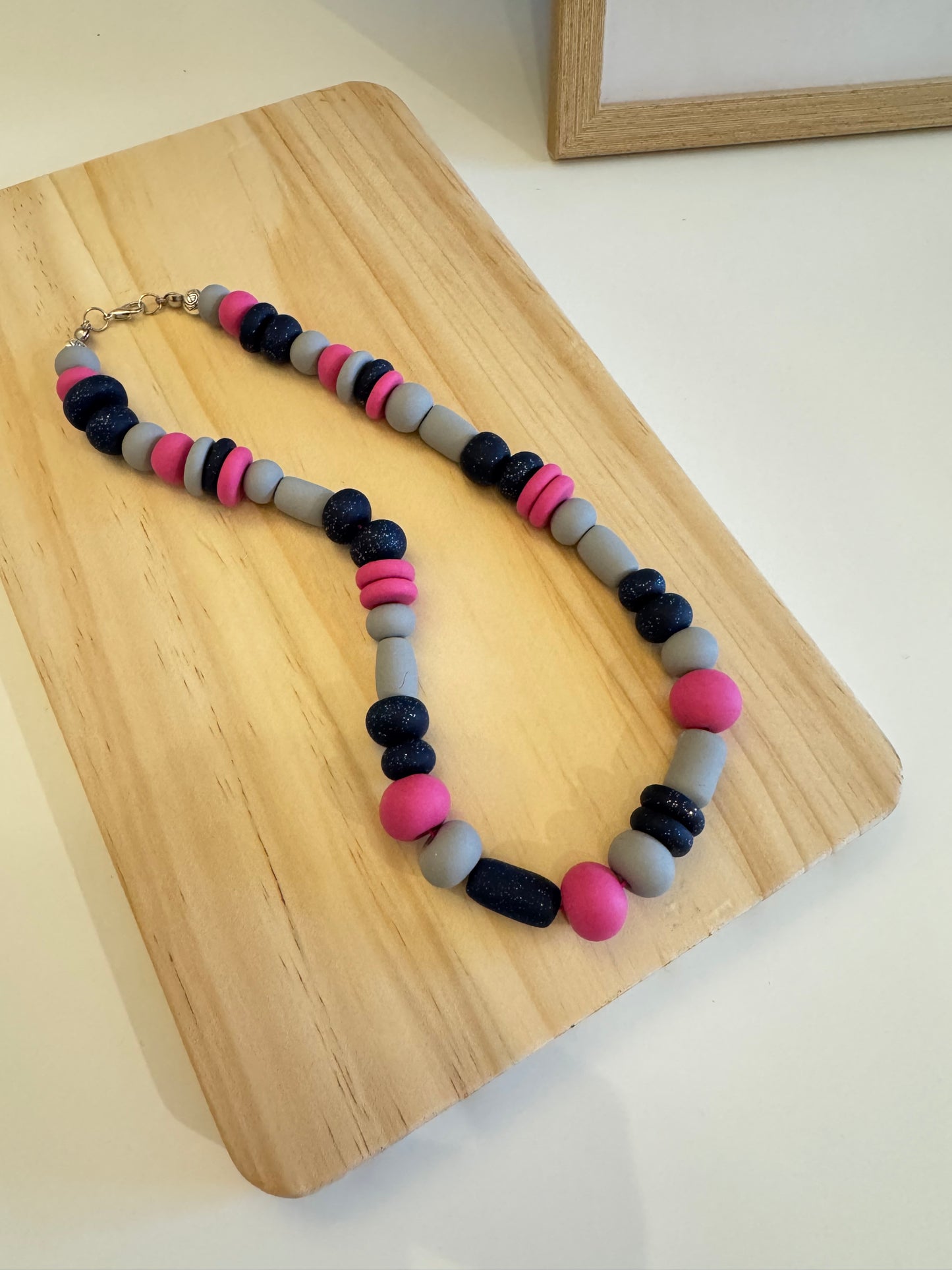 Moon Petal - Handmade Polymer Clay Necklace