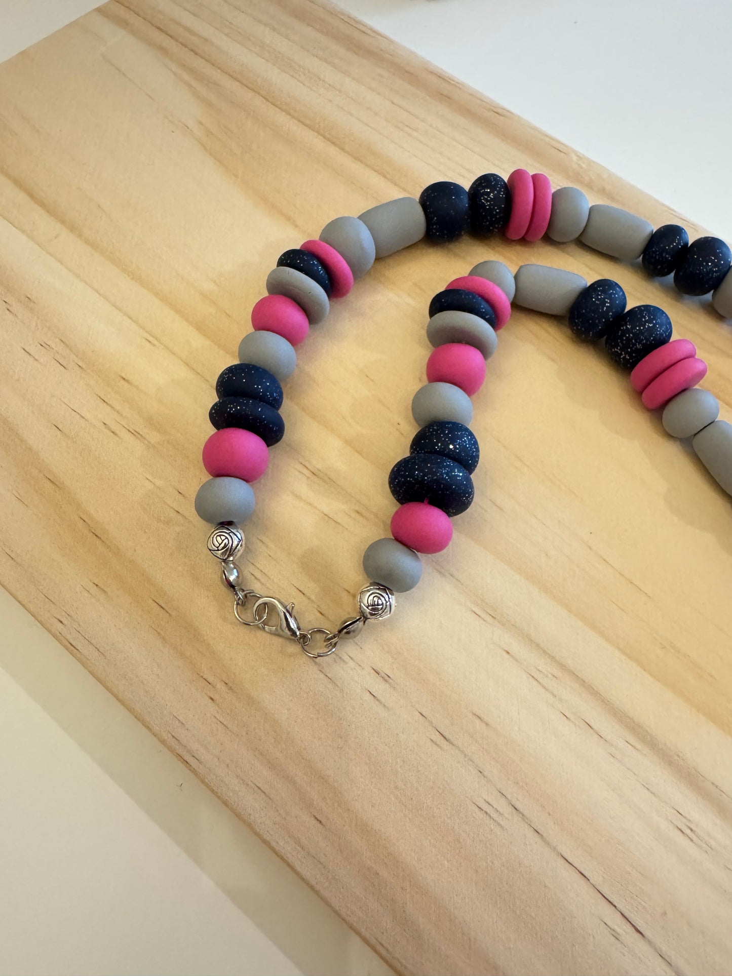 Moon Petal - Handmade Polymer Clay Necklace