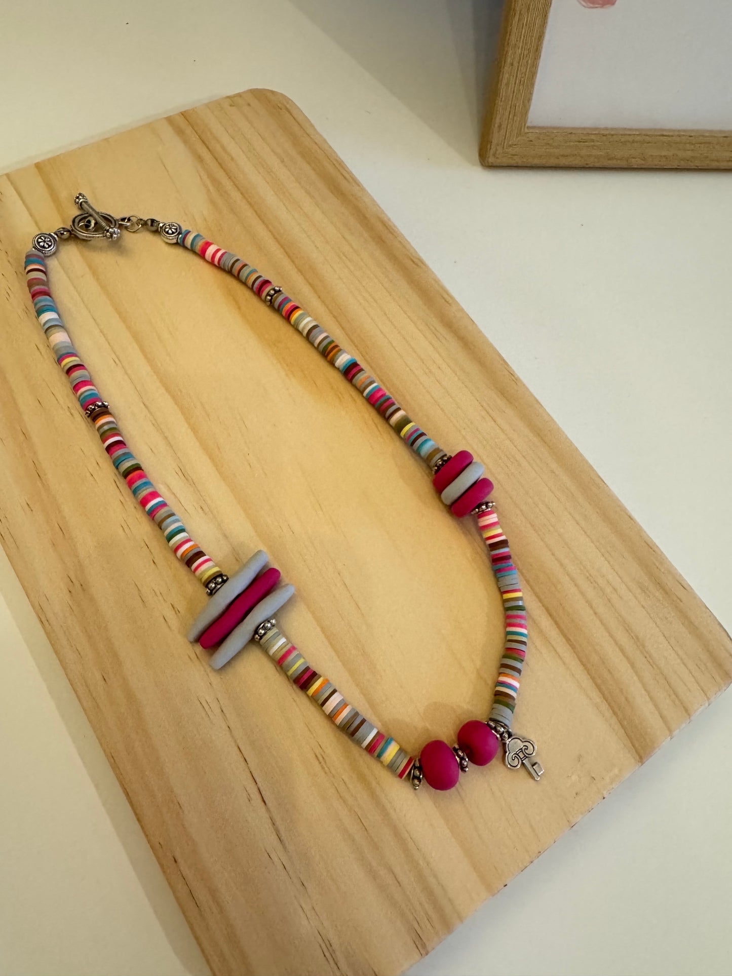 Lavender Field - Handmade Polymer Clay Necklace