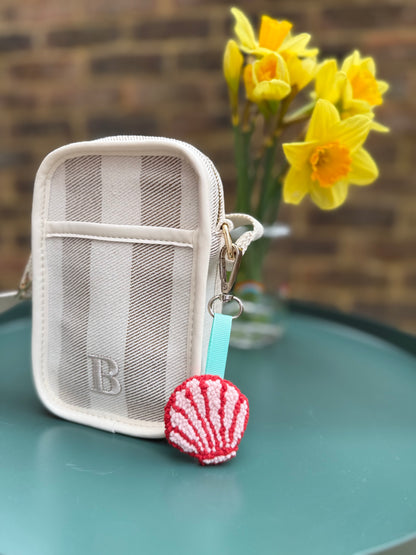 Handmade Punch Needle Keychains – Heart, Smiley & Shell Designs Full of Texture & Joy