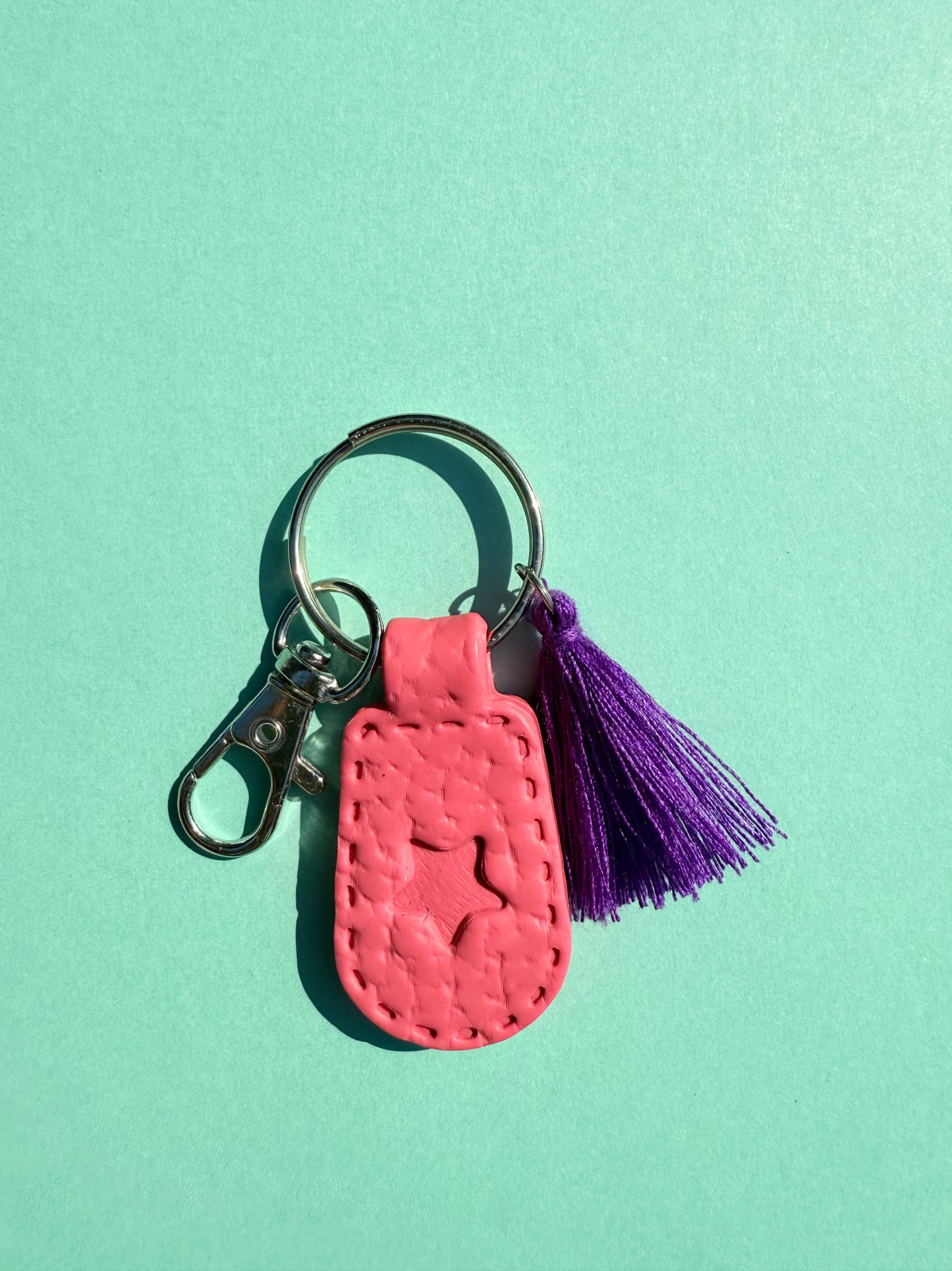 Pink Polymer Clay & Tassel Keychains – Colorful, Fun & One-of-a-Kind