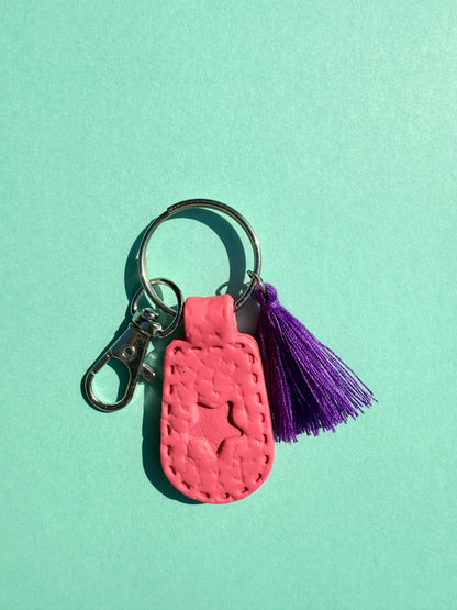 Pink Polymer Clay & Tassel Keychains – Colorful, Fun & One-of-a-Kind