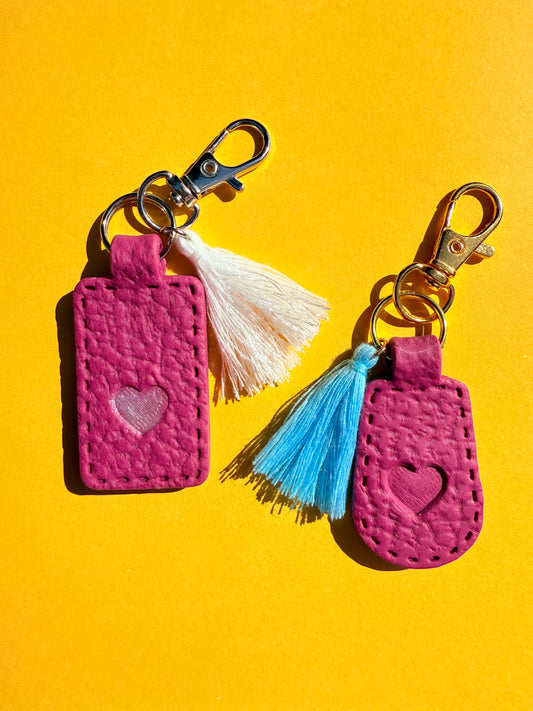 Light Purple Polymer Clay & Tassel Keychains – Colorful, Fun & One-of-a-Kind