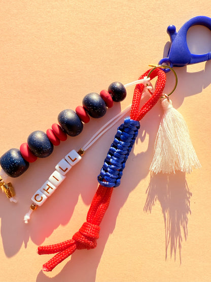 "CHILL" Polymer Clay Bead Keychains – Colorful, Fun & Full of Personality