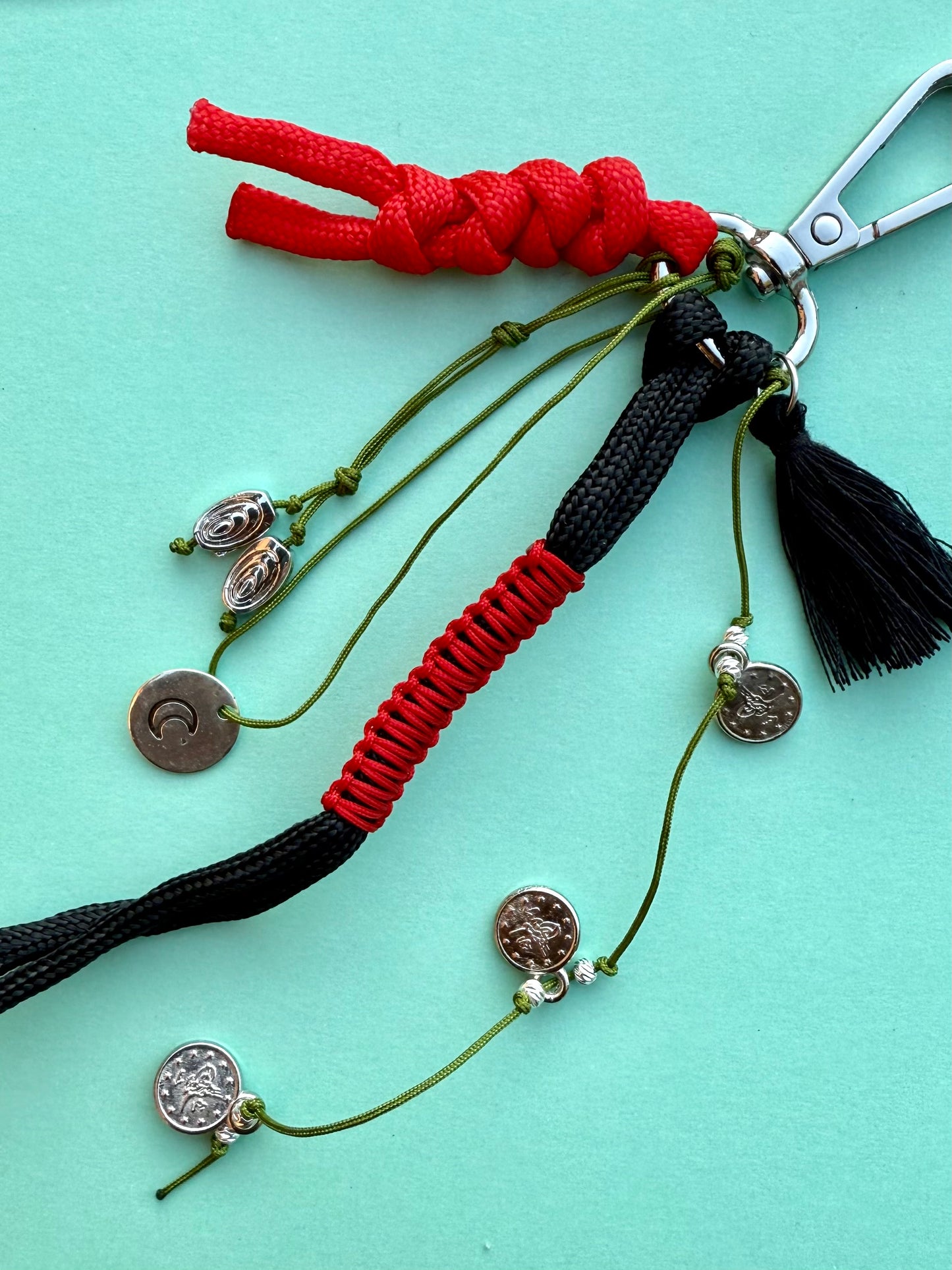 "MOON" Handmade Keychains with Metal Ring – Personalized, Colorful & Durable