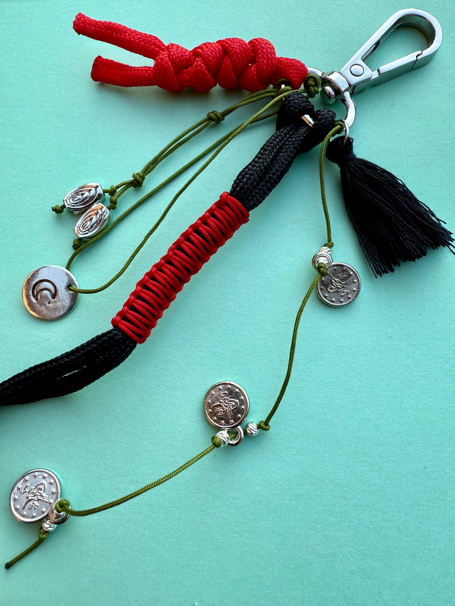 "MOON" Handmade Keychains with Metal Ring – Personalized, Colorful & Durable