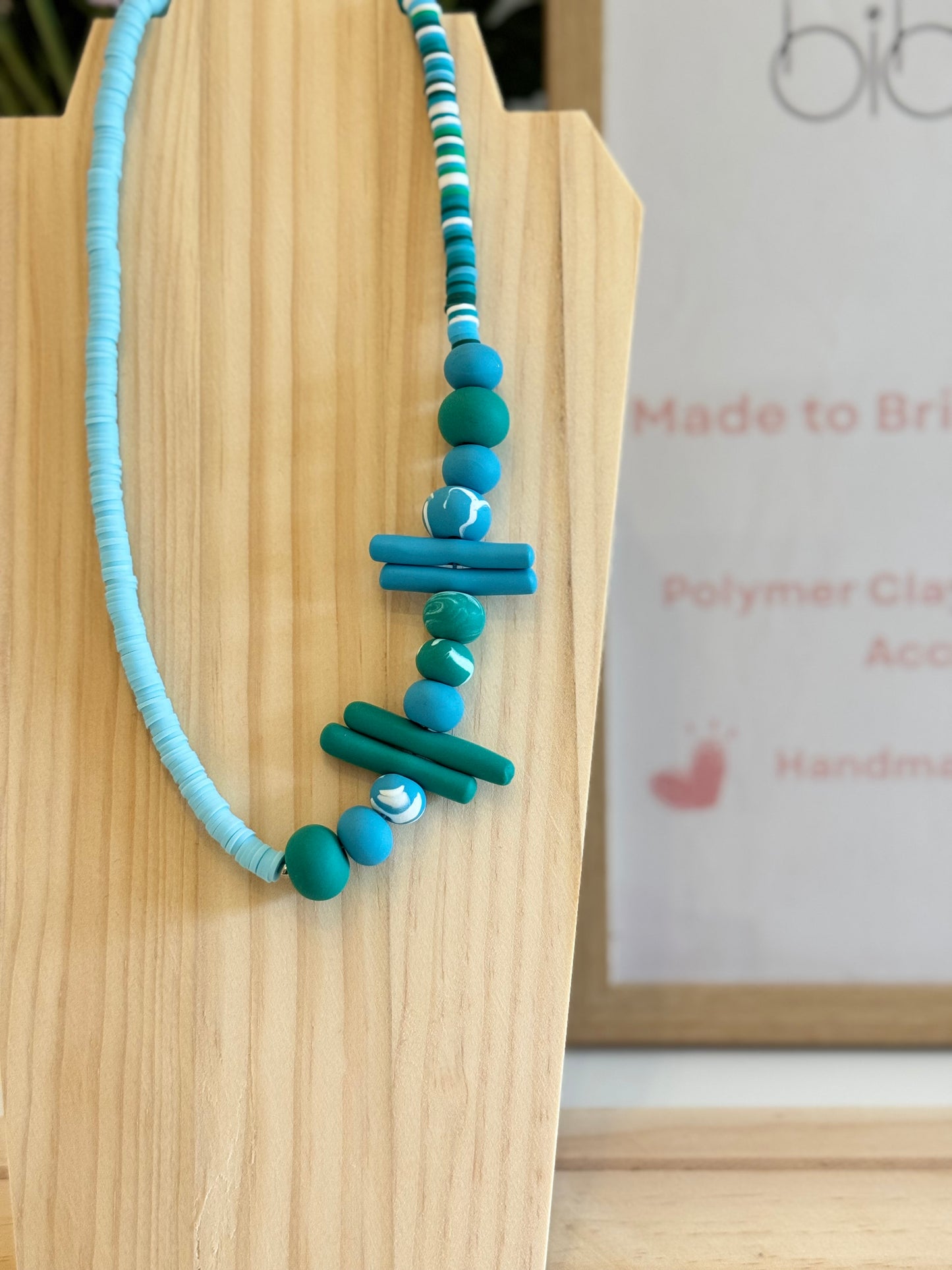 Coastal Walk - Handmade Polymer Clay Necklace