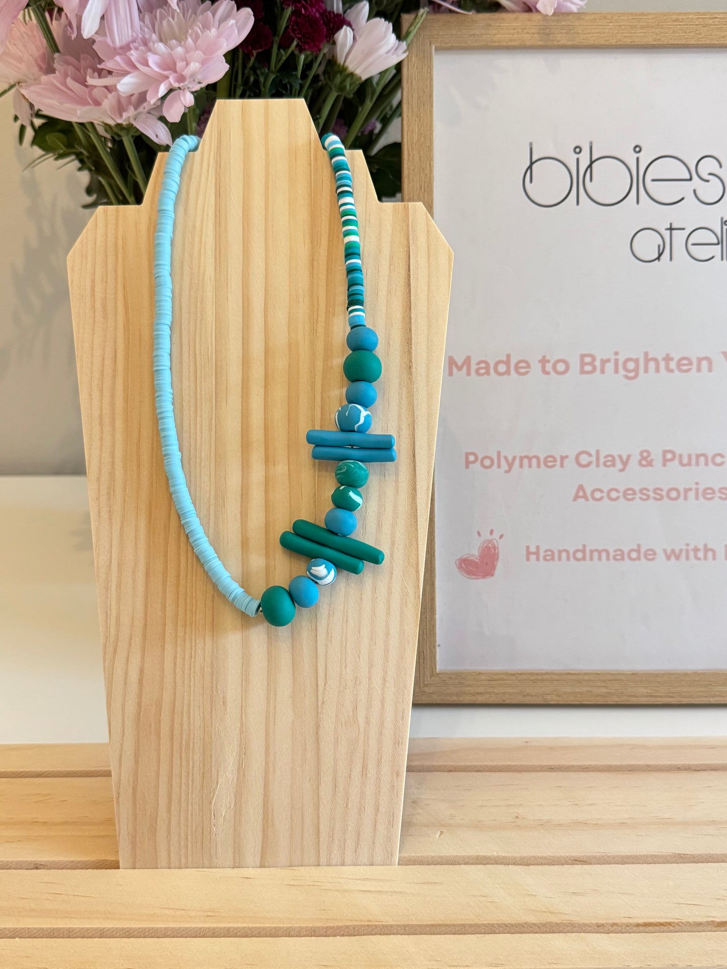 Coastal Walk - Handmade Polymer Clay Necklace