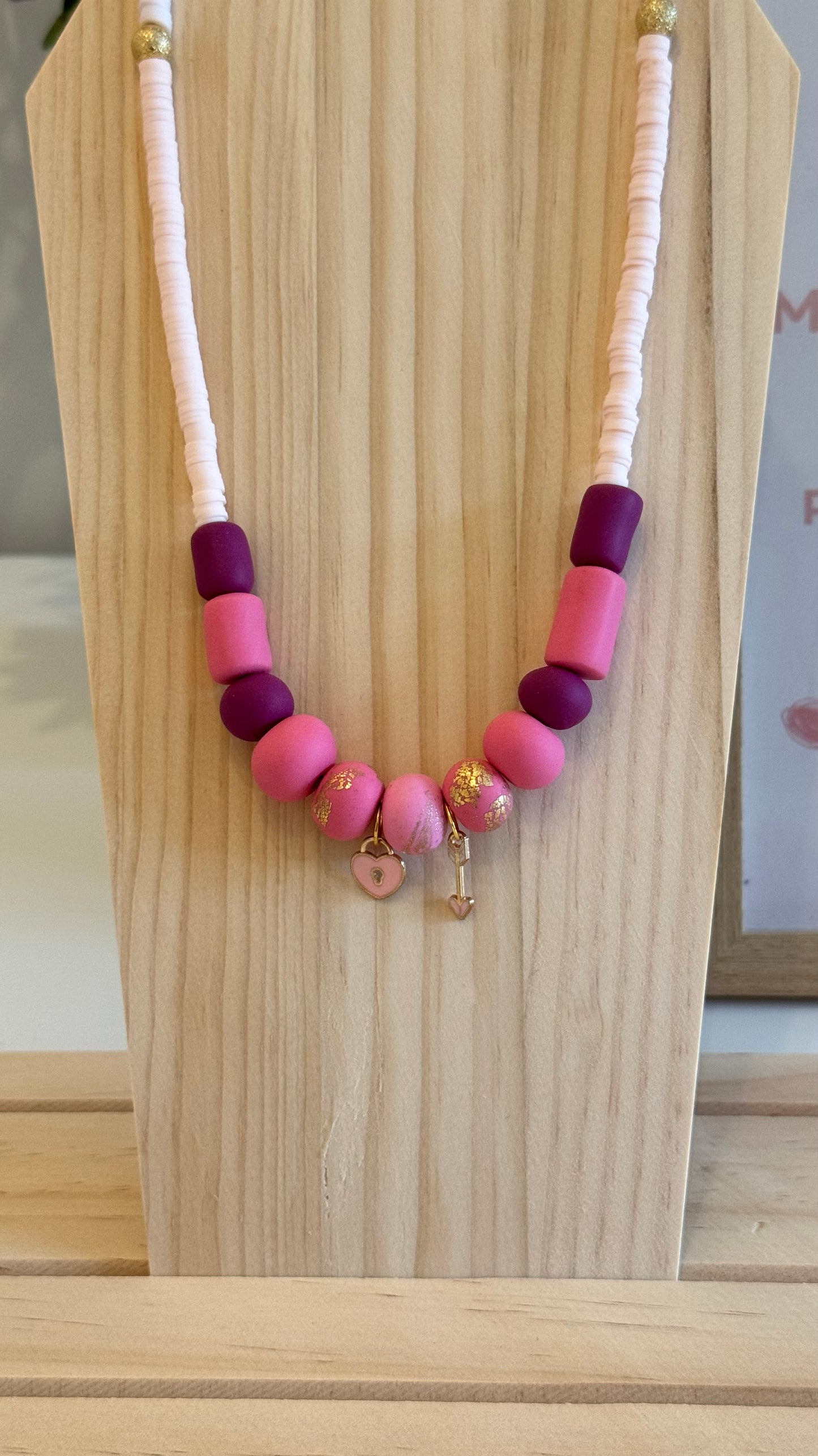 Pink Lemonade - Handmade Polymer Clay Necklace