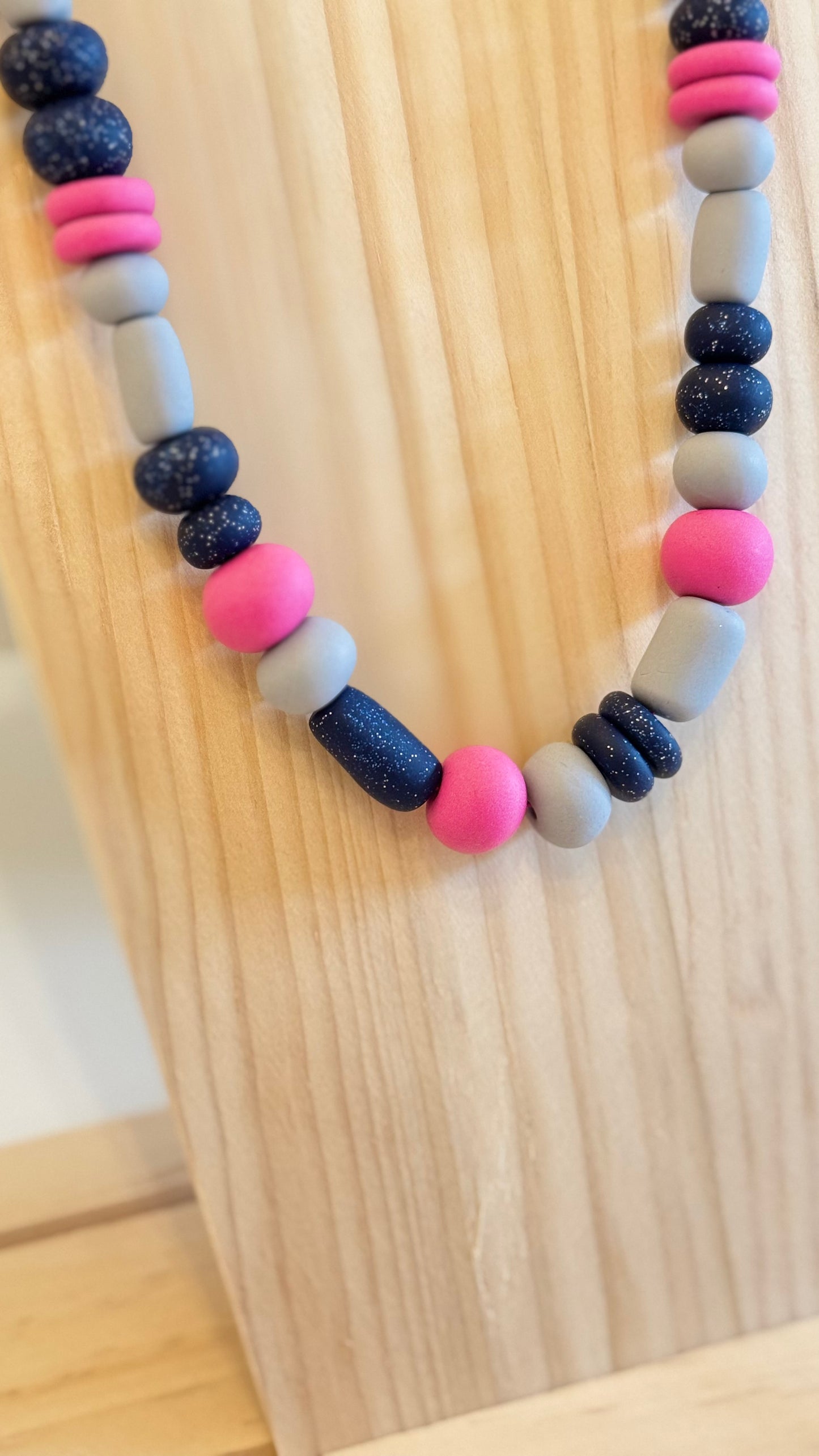 Moon Petal - Handmade Polymer Clay Necklace