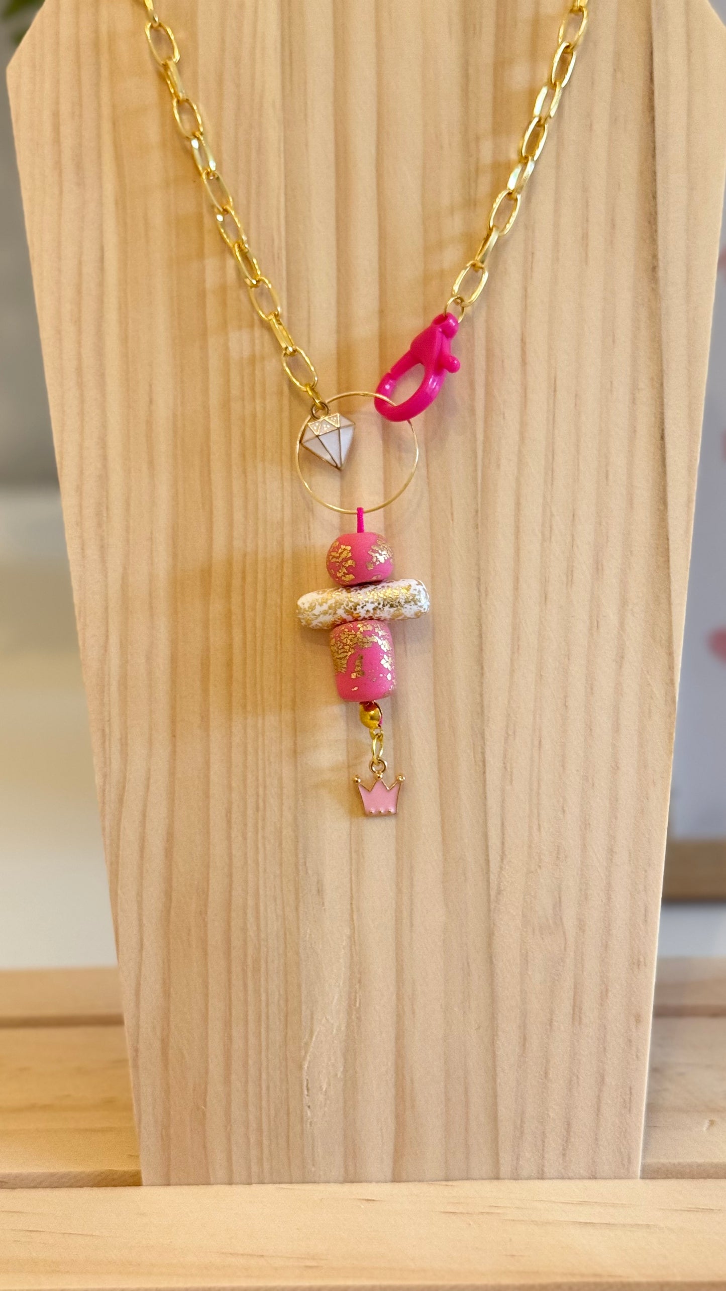 Diamond Chain - Handmade Polymer Clay Necklace