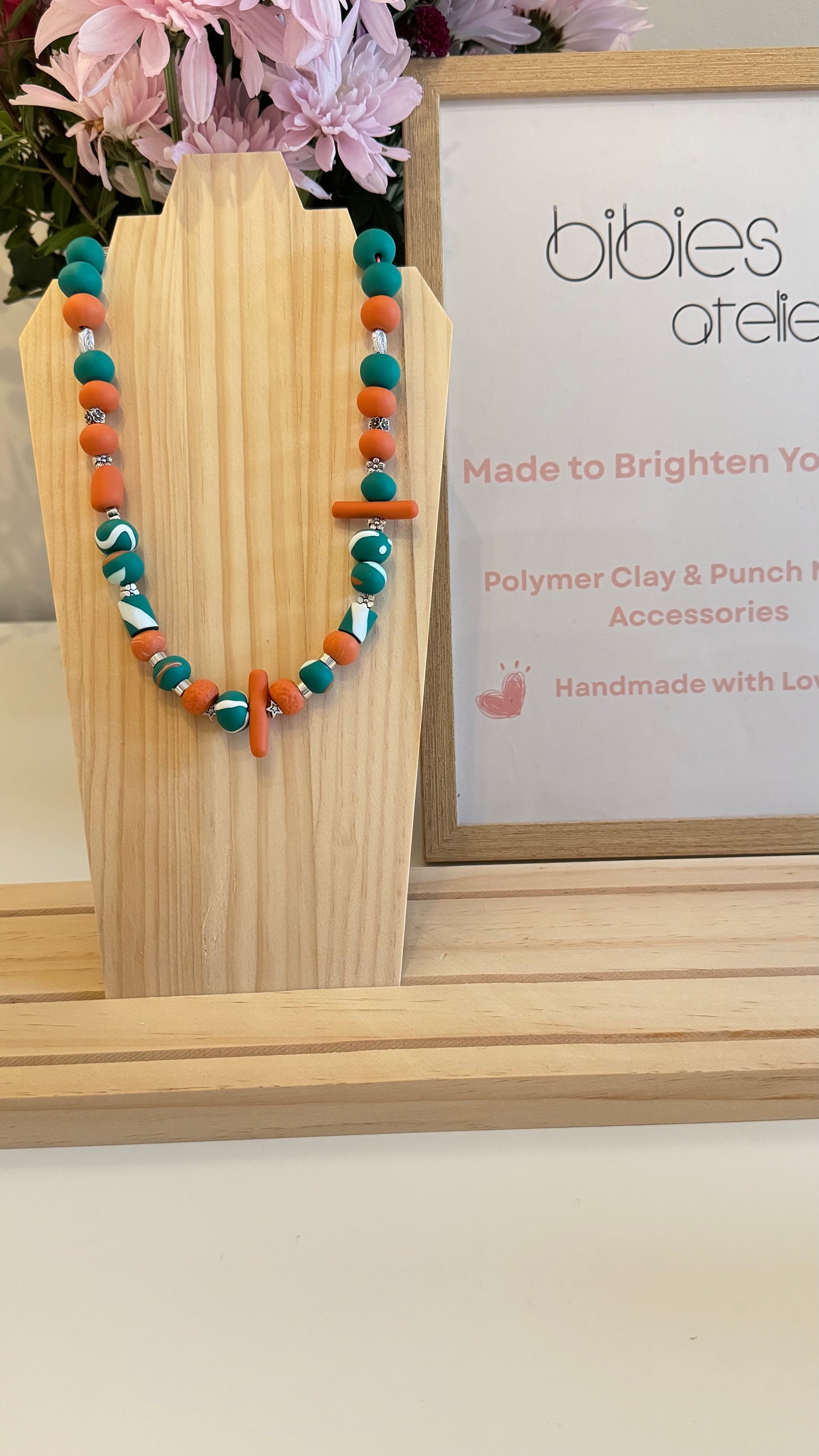 Kensington Kiss - Handmade Polymer Clay Necklace