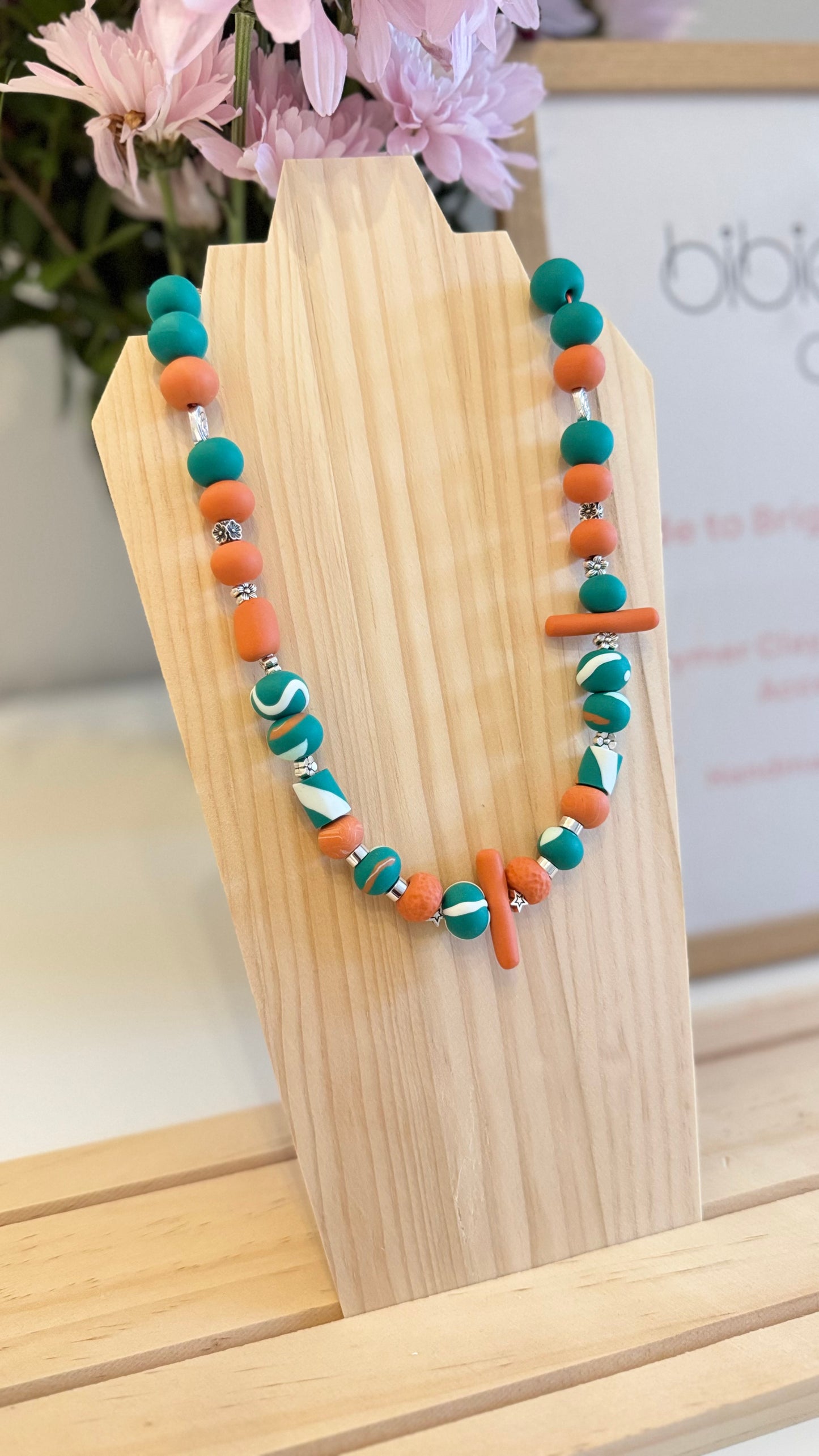 Kensington Kiss - Handmade Polymer Clay Necklace