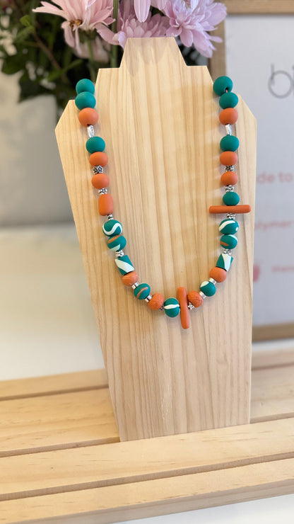 Kensington Kiss - Handmade Polymer Clay Necklace