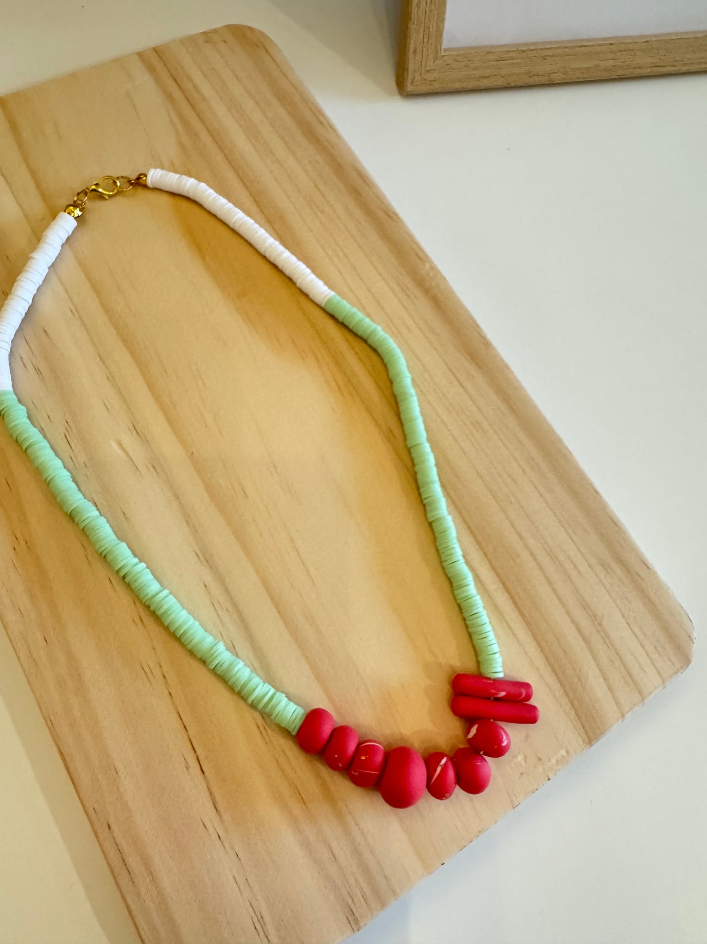 Mint Meadow - Handmade Polymer Clay Necklace