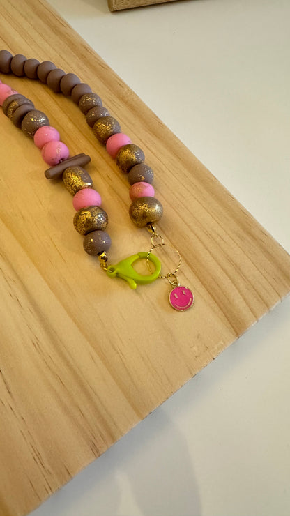 Smiley Days - Handmade Polymer Clay Necklace