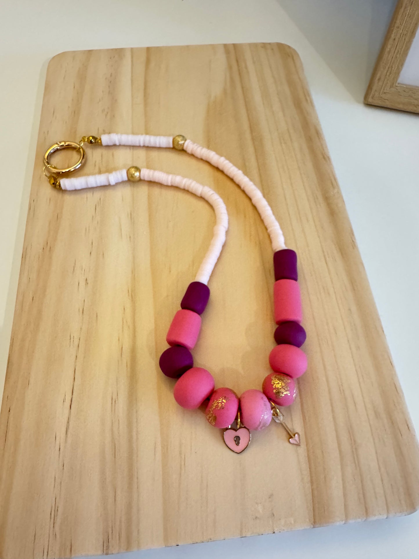 Pink Lemonade - Handmade Polymer Clay Necklace