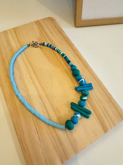Coastal Walk - Handmade Polymer Clay Necklace