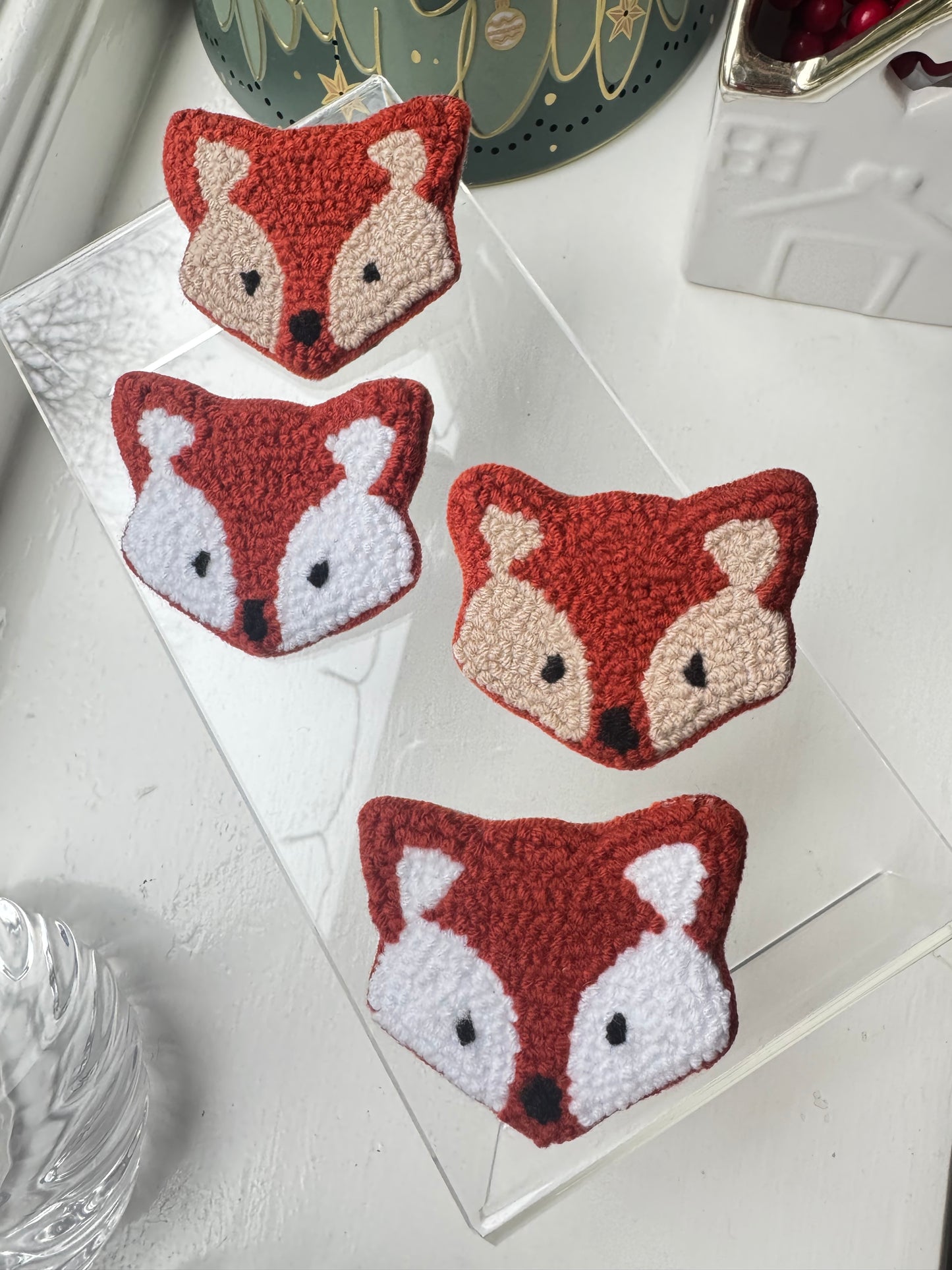 Fox Punch Needle Pin – Handmade, Cute & Full of Character
