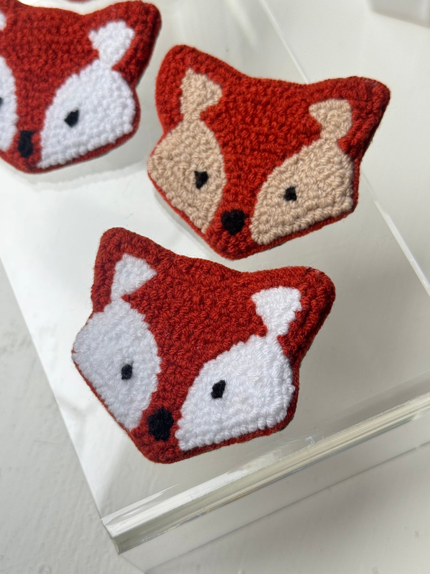 Fox Punch Needle Pin – Handmade, Cute & Full of Character